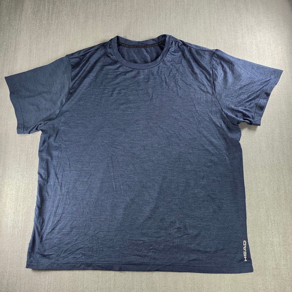 Head Performance Shirt Mens 3X Blue Heathered Short Sleeve Athletic Tee